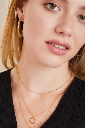 Stainless steel necklace Half Moon Gold h5 Picture2